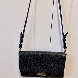 Authentic Small Black Burberry Abbott Crossbody Bag.